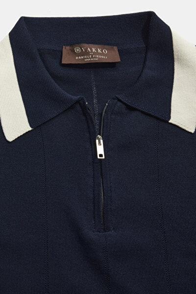 LACİVERT POLO YAKA KISA KOLLU T-SHIRT 3