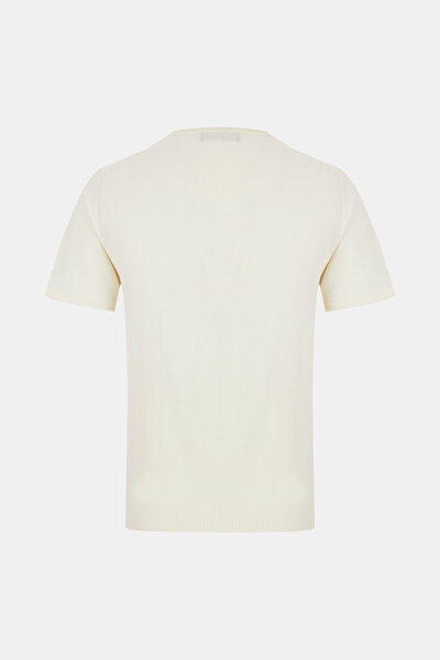 ECRU BASIC / ROUND NECKLINE SHORT SLEEVE TSHIRT 4