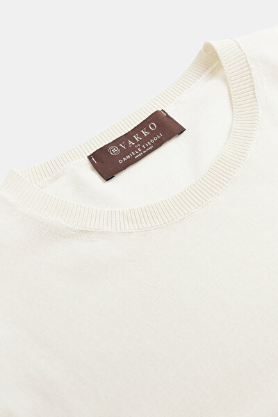 ECRU BASIC / ROUND NECKLINE SHORT SLEEVE TSHIRT 5