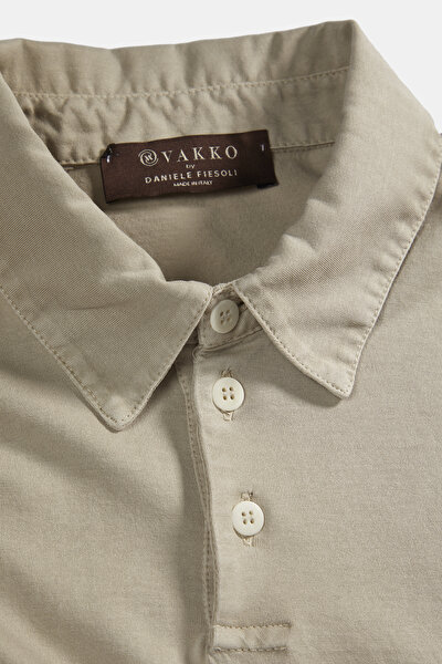 BEJ POLO YAKA KISA KOLLU T-SHIRT 3