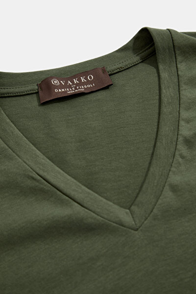 HAKI V YAKA KISA KOLLU T-SHIRT 3