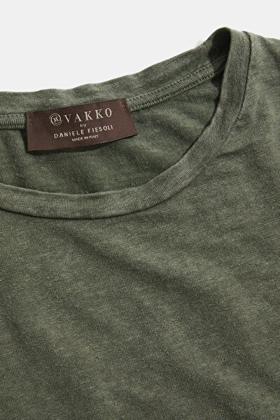 GREEN BASIC / ROUND NECKLINE SHORT SLEEVE TSHIRT 3