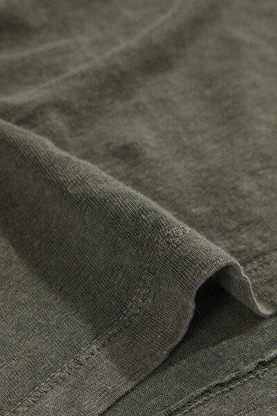 GREEN BASIC / ROUND NECKLINE SHORT SLEEVE TSHIRT 4