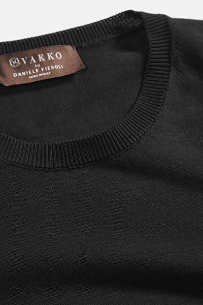 SİYAH O YAKA UZUN KOLLU T-SHIRT 3