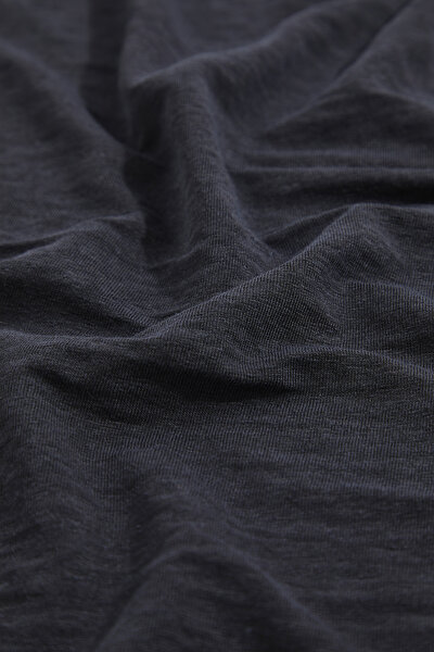 DARK NAVY BLUE BASIC / ROUND NECKLINE SHORT SLEEVE TSHIRT 5
