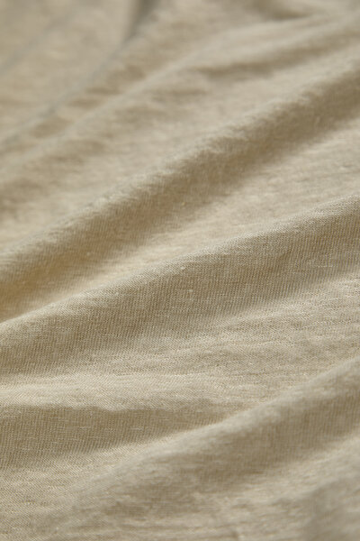 CREAM BASIC / ROUND NECKLINE SHORT SLEEVE TSHIRT 4