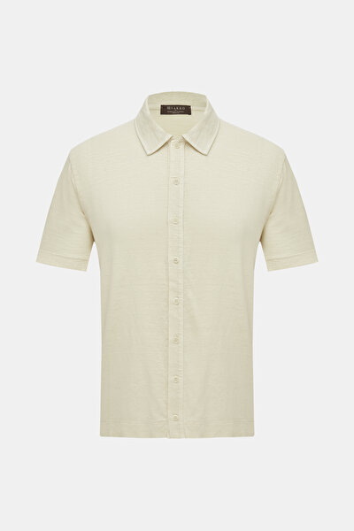 KREM POLO YAKA KISA KOLLU T-SHIRT 3