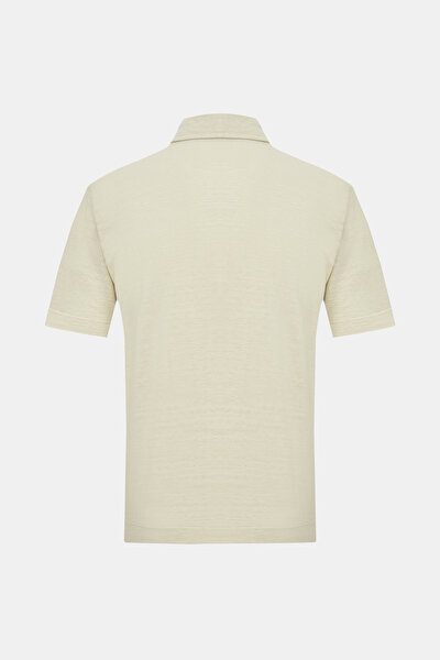KREM POLO YAKA KISA KOLLU T-SHIRT 4