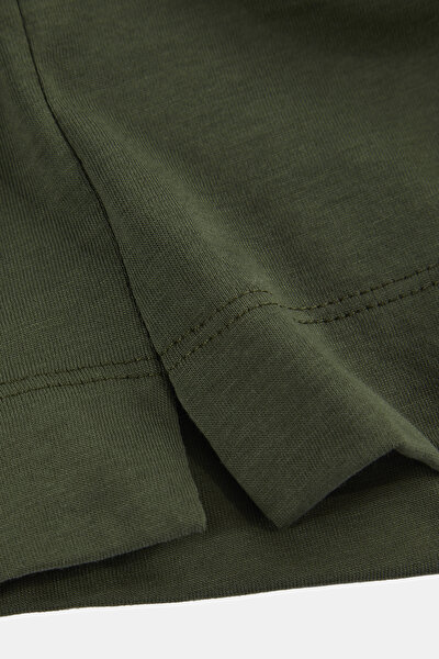 KHAKI BASIC / ROUND NECKLINE SHORT SLEEVE TSHIRT 5