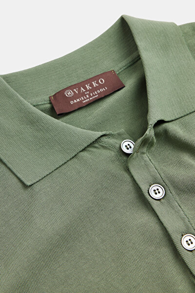 HAKİ POLO YAKA KISA KOLLU T-SHIRT 3