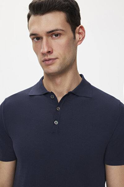 LACİVERT POLO YAKA KISA KOLLU T-SHIRT 3