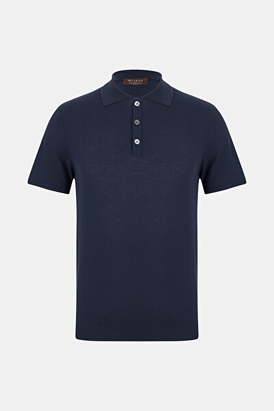 LACİVERT POLO YAKA KISA KOLLU T-SHIRT 4
