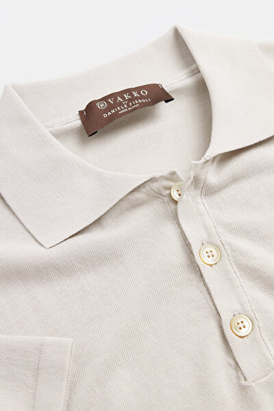 AÇIK GRİ POLO YAKA KISA KOLLU T-SHIRT 3
