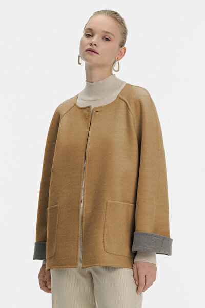 GREY BASIC / ROUND NECKLINE JACKET 9