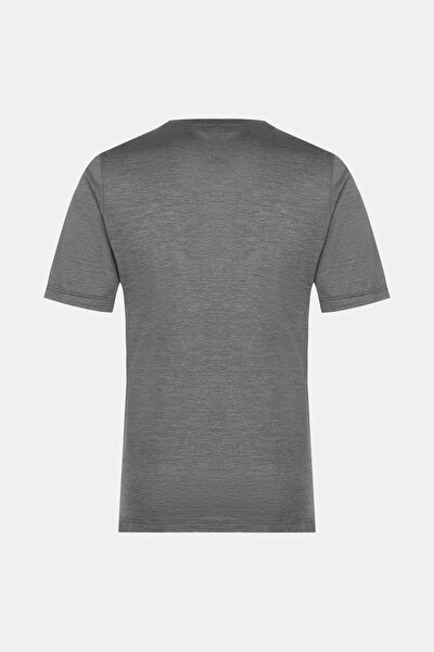GREY BASIC / ROUND NECKLINE SHORT SLEEVE TSHIRT 4