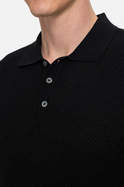 SİYAH POLO YAKA KISA KOLLU T-SHIRT 3