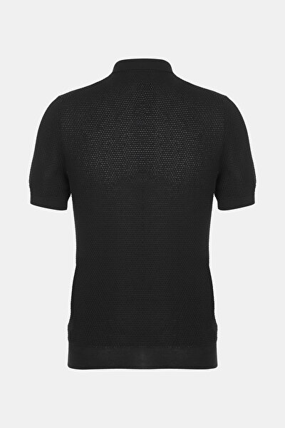 SİYAH POLO YAKA KISA KOLLU T-SHIRT 5