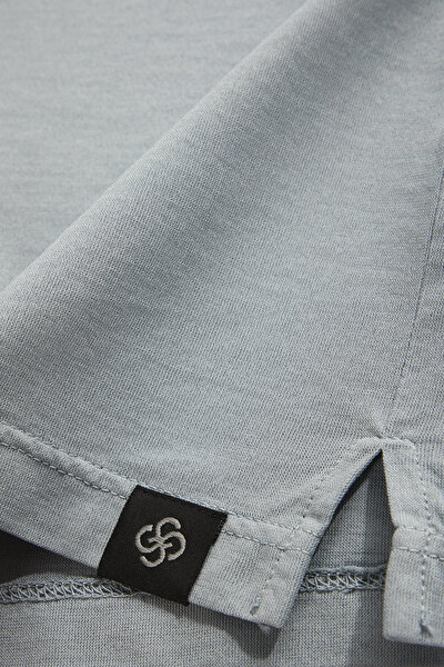GRİ O YAKA KISA KOLLU T-SHIRT 4