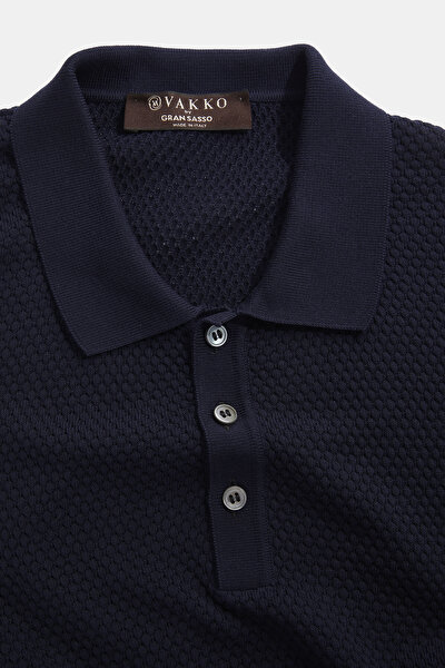 LACİVERT POLO YAKA KISA KOLLU T-SHIRT 3