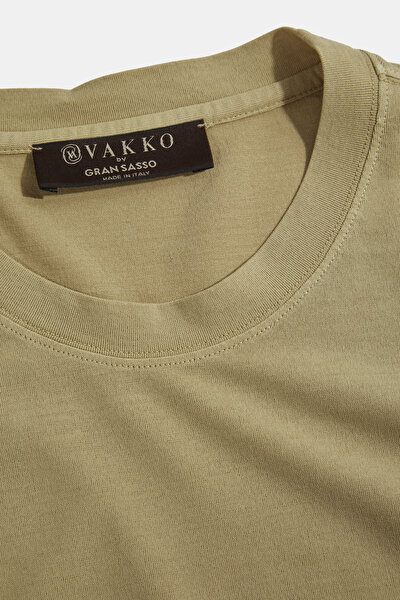 BEJ O YAKA KISA KOLLU T-SHIRT 3