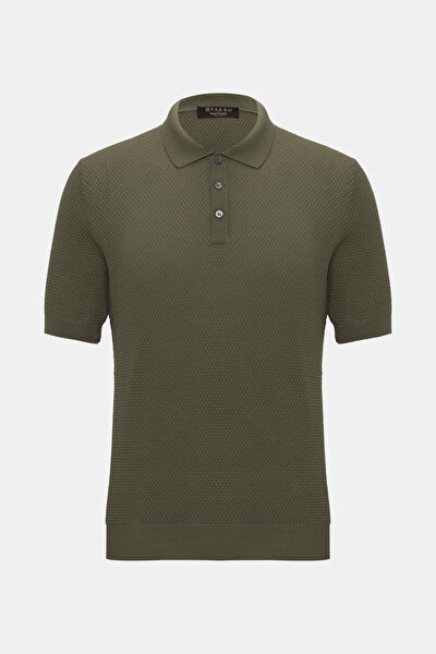 KOYU YEŞİL POLO YAKA KISA KOLLU T-SHIRT 5