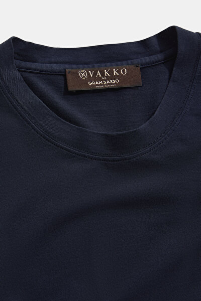 LACİVERT O YAKA KISA KOLLU T-SHIRT 3