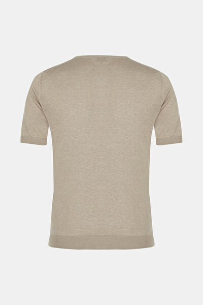 BEJ O YAKA KISA KOLLU T-SHIRT 5