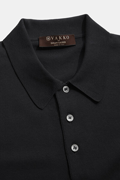 SİYAH POLO YAKA KISA KOLLU T-SHIRT 3
