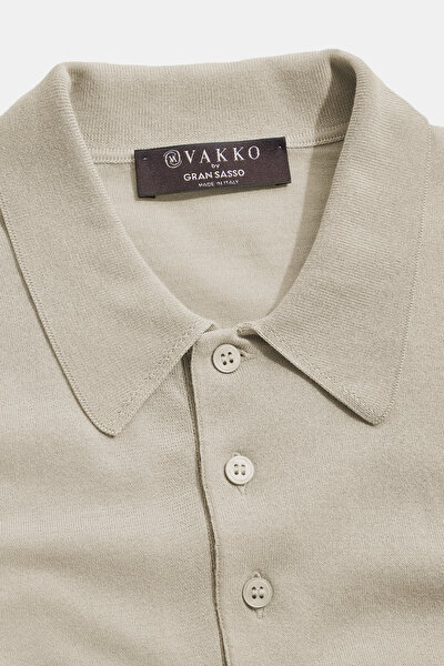 BEJ POLO YAKA KISA KOLLU T-SHIRT 3