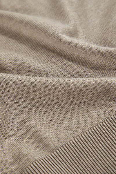 BEIGE POLO NECK SHORT SLEEVE TSHIRT 4