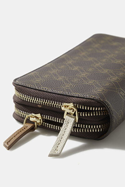 BEIGE MONOGRAM LEATHER WALLET 4