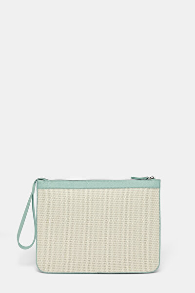 TURQUOISE MONOGRAM LEATHER BAG 3
