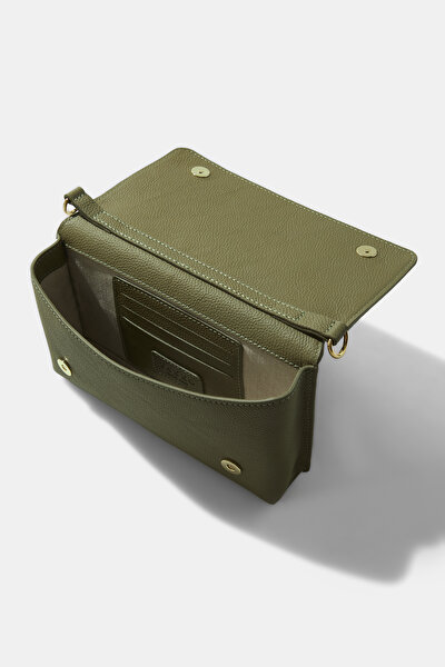 KHAKI MONOGRAM LEATHER BAG 8