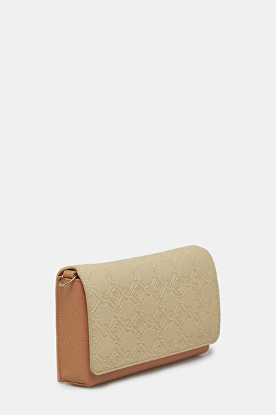 DARK ORANGE MONOGRAM LEATHER BAG 3