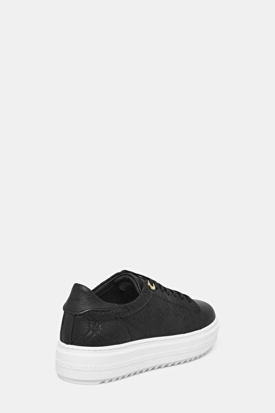 BLACK MONOGRAM LEATHER SHOE 3