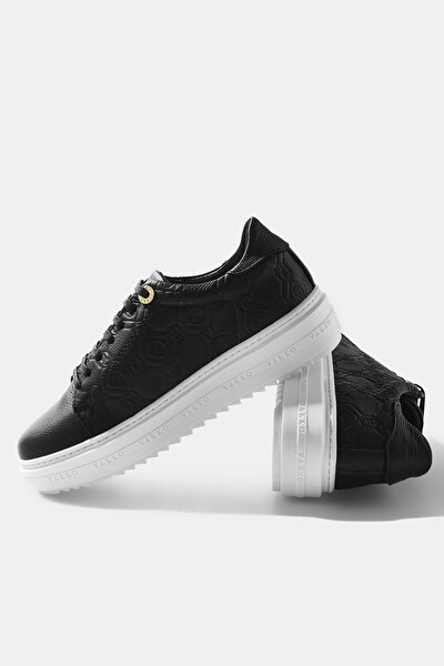 BLACK MONOGRAM LEATHER SHOE 5