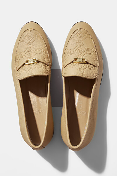 NATURAL MONOGRAM LEATHER SHOE 4