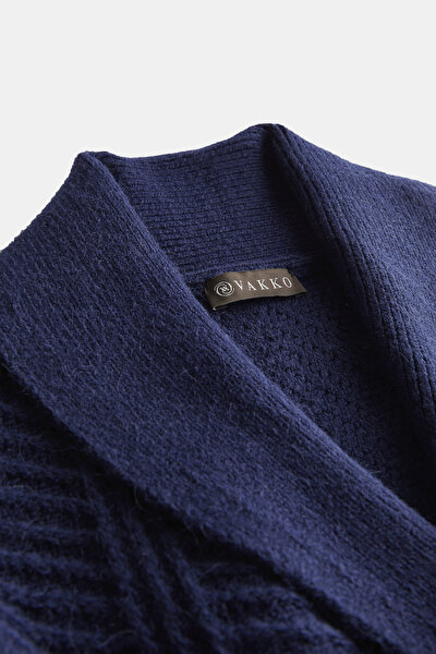 DARK BLUE TRICOT CARDIGAN 3