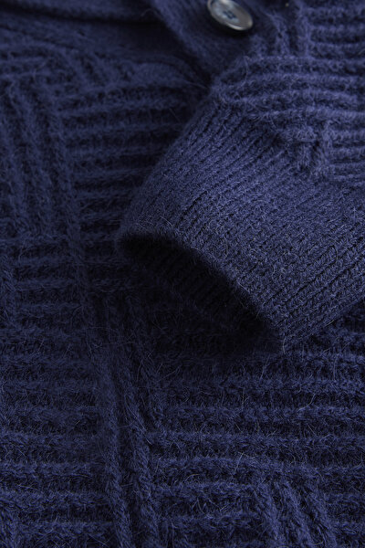DARK BLUE TRICOT CARDIGAN 5