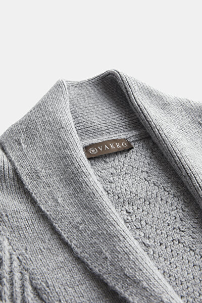 GREY TRICOT CARDIGAN 3