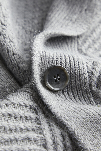 GREY TRICOT CARDIGAN 4