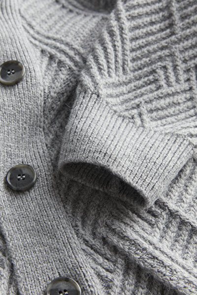 GREY TRICOT CARDIGAN 5