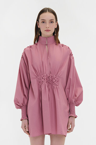 PEMBE MİNİ ELBİSE 3