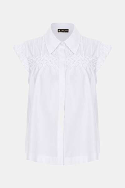 WHITE SLEEVELESS BLOUSE 5