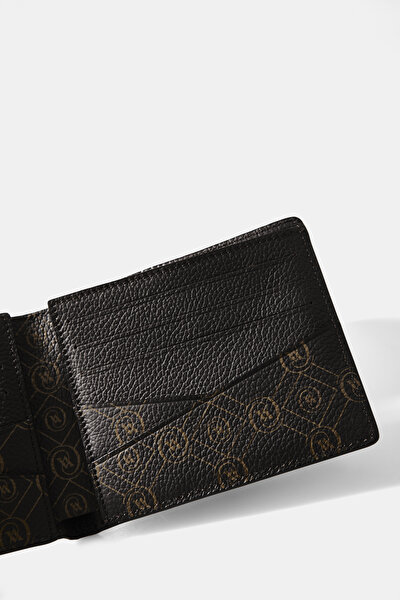 BEIGE MONOGRAM LEATHER WALLET 4