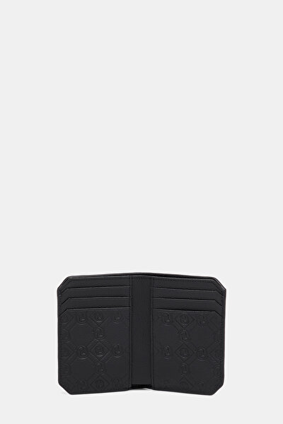 BLACK MONOGRAM LEATHER WALLET 5