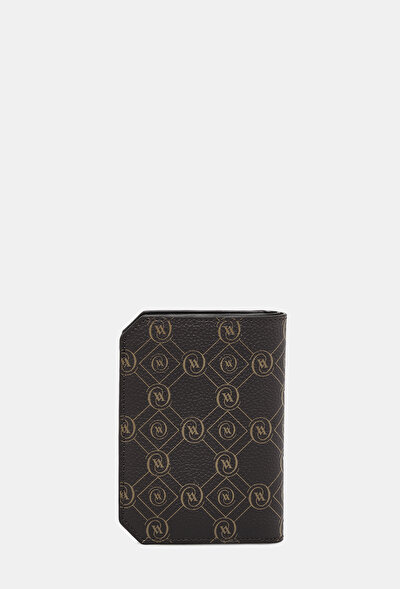 BEIGE MONOGRAM LEATHER WALLET 3