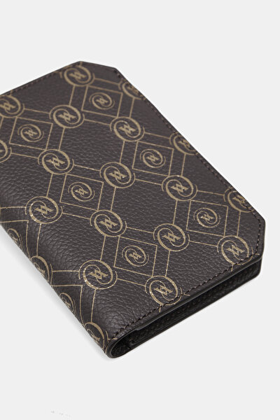 BEIGE MONOGRAM LEATHER WALLET 4
