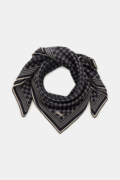 ECRU MONOGRAM TWILL SCARF 3