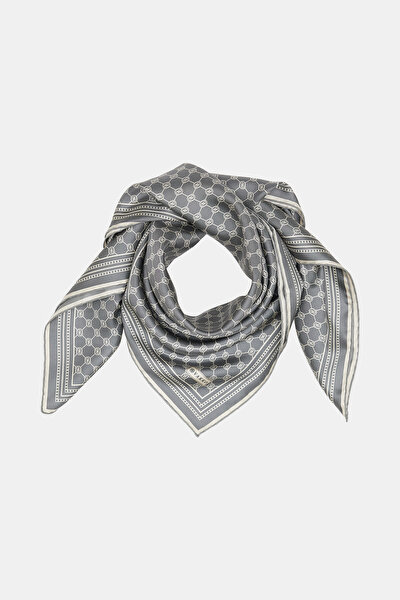 ECRU MONOGRAM TWILL SCARF 3